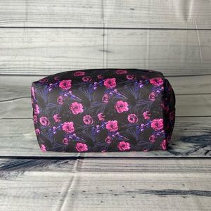 Dark Florals Makeup Bag